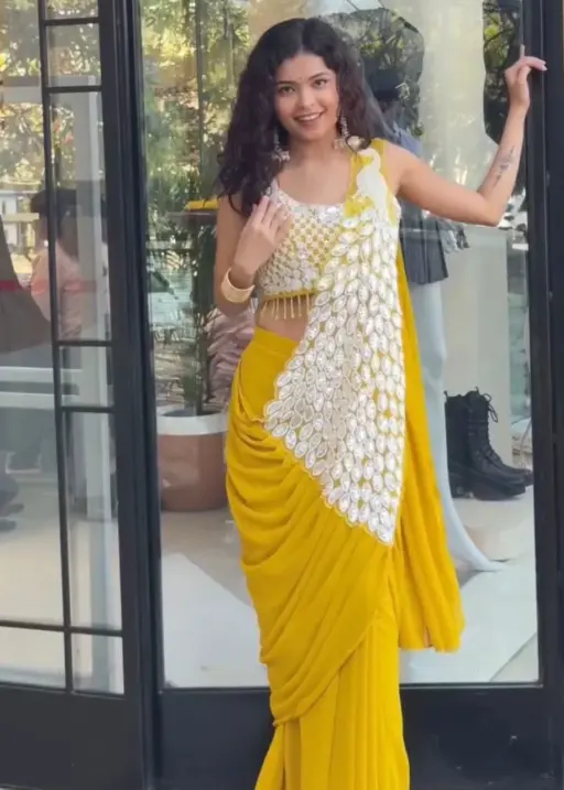 Bt 7141 Faux Georgette Ready to Wear Stylish Sareee