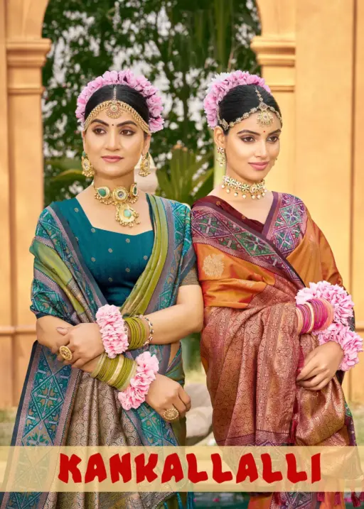 Bunawat Kankallalli Soft Silk Woven Work Wedding Wear Saree Collection