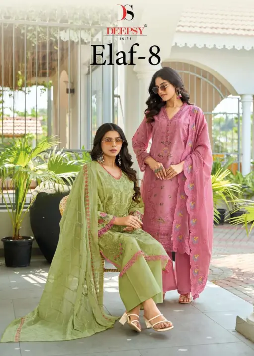 Deepsy Suits Elaf Luxury Lawn Collection Vol 8
