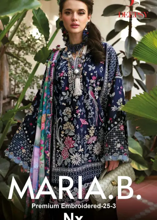 Deepsy Suits Maria B Premium 25 Embroidered 25 Vol 3 Nx