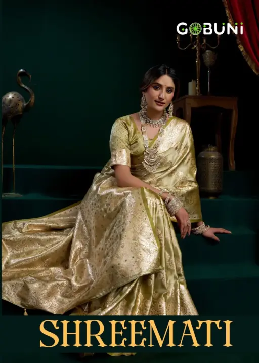 Gobuni Shreemati Satin Silk Fancy Pumpum Pallu Saree Collection