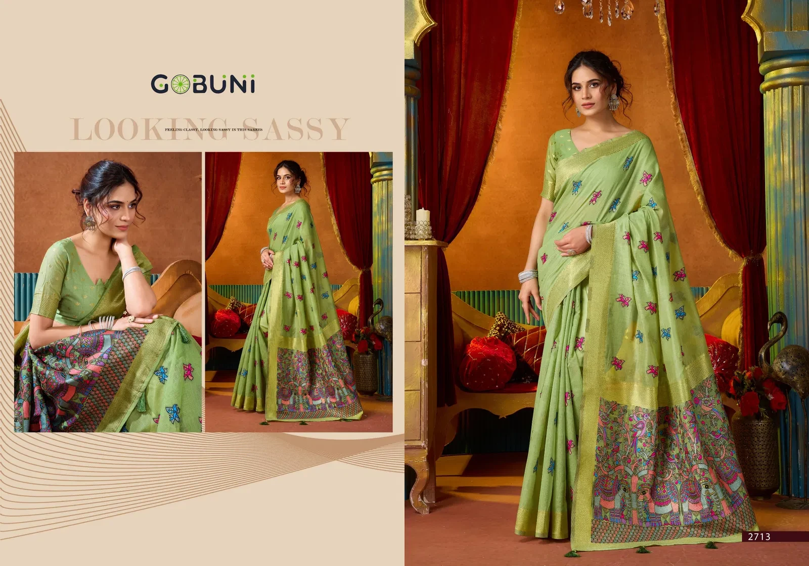 Gobuni Shruti Vol 2 Modal Katha Work with Mina Saree Collection