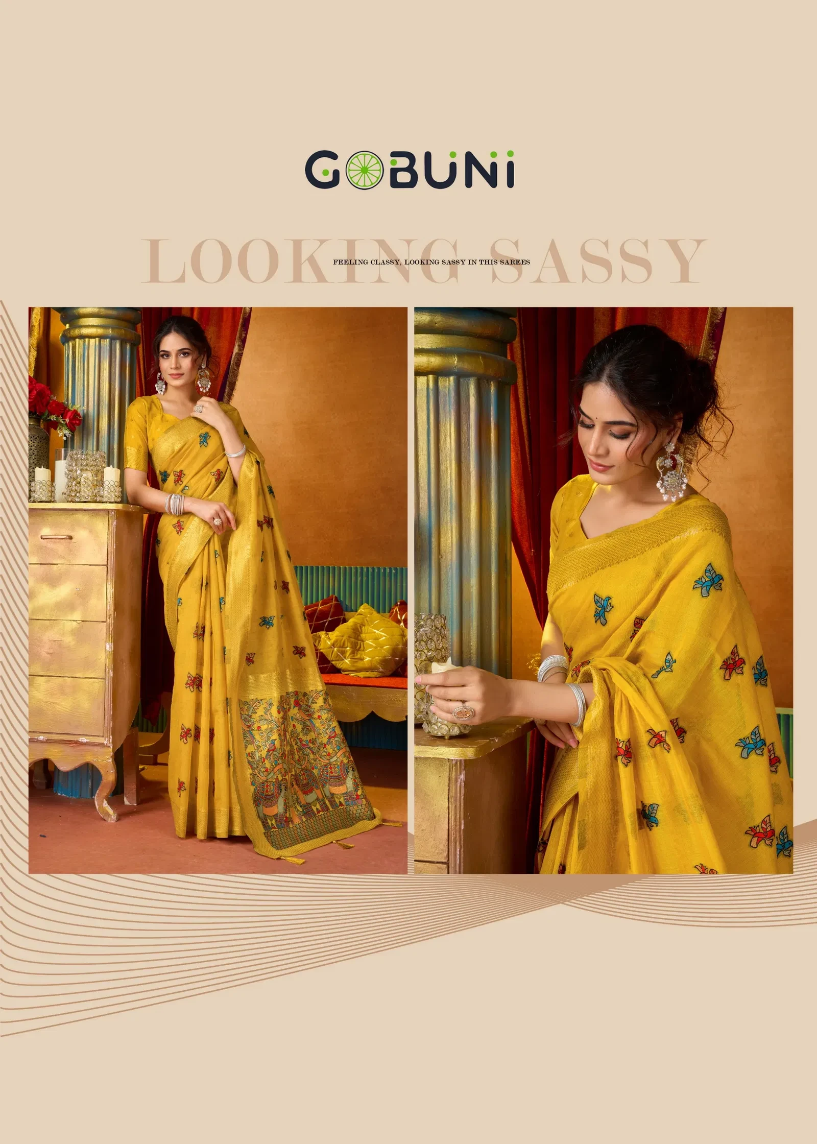 Gobuni Shruti Vol 2 Modal Katha Work with Mina Saree Collection