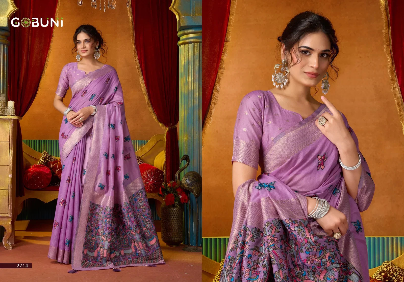 Gobuni Shruti Vol 2 Modal Katha Work with Mina Saree Collection