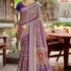 Kashvi Dastoor Vol 6 Viscose Bright Moss Foil Casual Wear Saree Collection