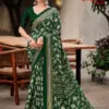Kashvi Shabnam Vol 21 Dull Moss Foil Printed Fancy Saree Collection