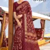 Kashvi Shivika Vol 1 Black Moss Foil Print Casual Wear Saree Collection