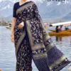 Kashvi Shivika Vol 1 Black Moss Foil Print Casual Wear Saree Collection