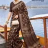 Kashvi Shivika Vol 1 Black Moss Foil Print Casual Wear Saree Collection