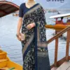 Kashvi Shivika Vol 1 Black Moss Foil Print Casual Wear Saree Collection