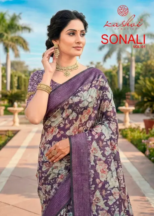 Kashvi Sonali Vol 1 Black Vichitra Casual Wear Saree Collection