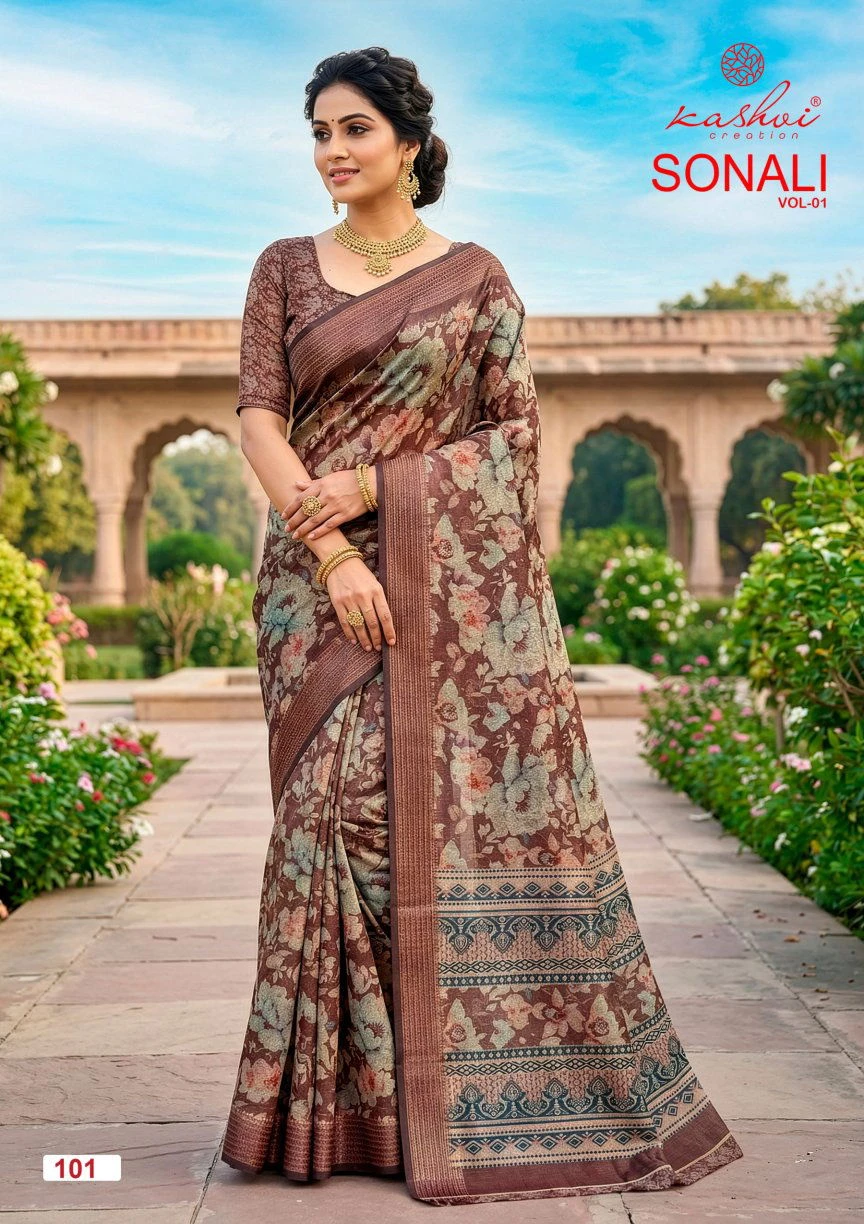 Kashvi Sonali Vol 1 Black Vichitra Casual Wear Saree Collection - Image 4