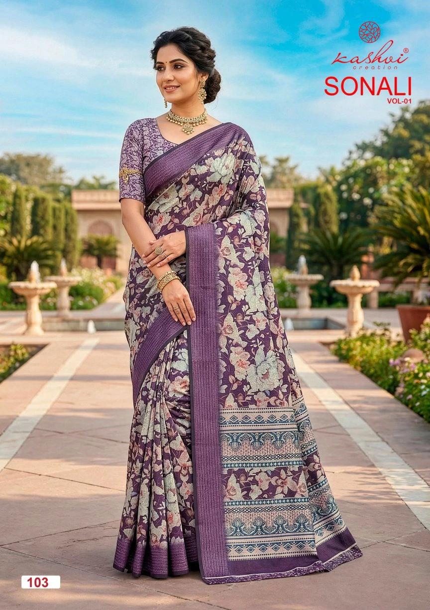 Kashvi Sonali Vol 1 Black Vichitra Casual Wear Saree Collection - Image 6