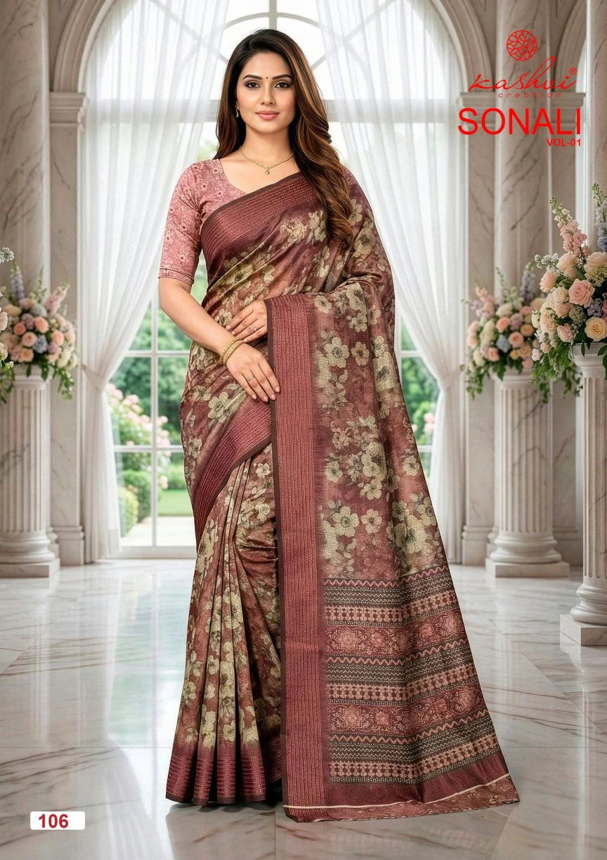 Kashvi Sonali Vol 1 Black Vichitra Casual Wear Saree Collection - Image 7