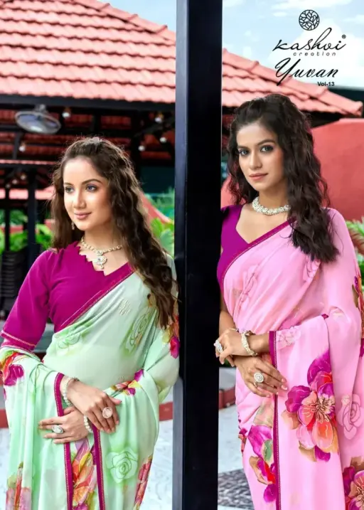 Kashvi Yuvan Vol 13 Georgette Casual Wear Saree Collection