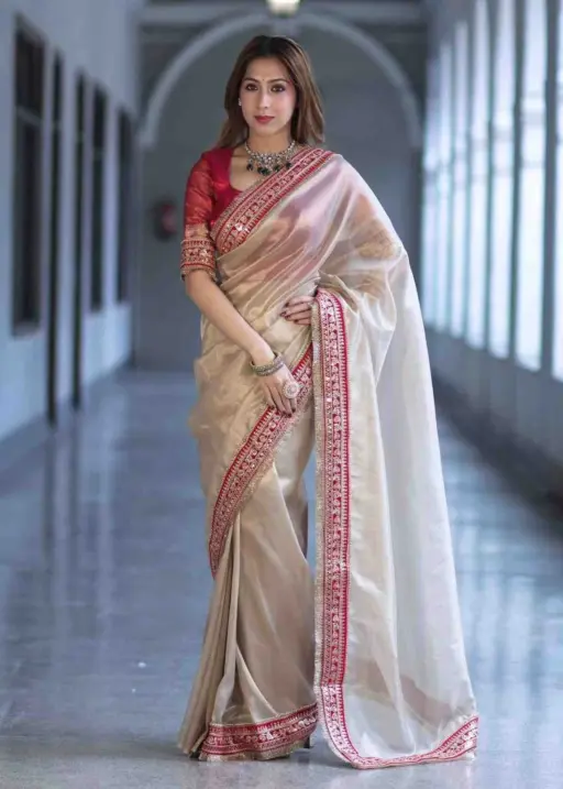 Kc 2083 Soft Twil Net Sequance Designer Saree