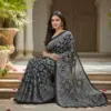 Kc 2087 Soft Crepe Silk Mirror Worked Beautiful Saree Collection