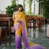 Kc 944 Space Silk Dual Shade Beeds Worked Designer Saree Collection