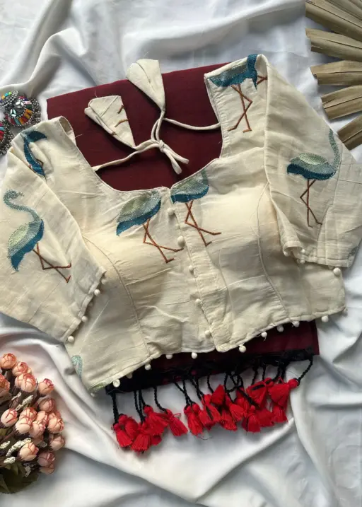 Khadi Vol 4 Khadi Cotton with Work Saree and Blouse with Work Collection