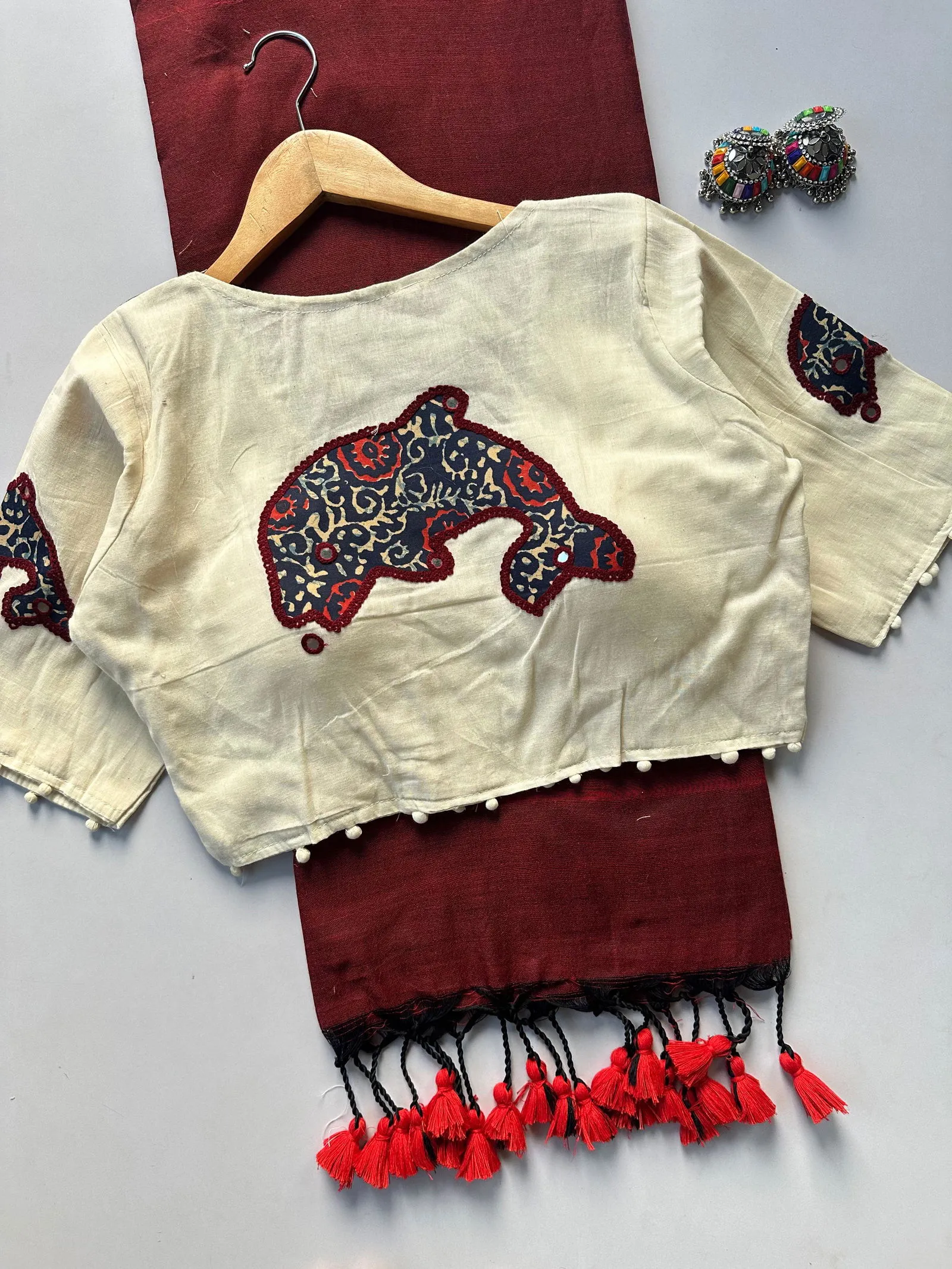 Khadi Vol 5 Cotton Saree with Apllic Blouse Design Collection