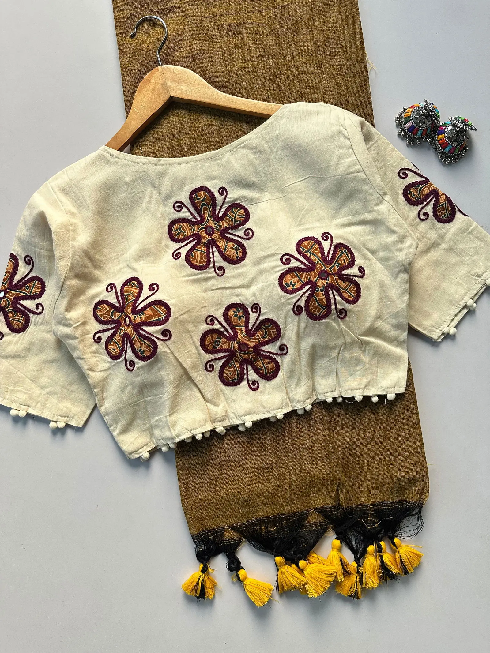 Khadi Vol 5 Cotton Saree with Apllic Blouse Design Collection