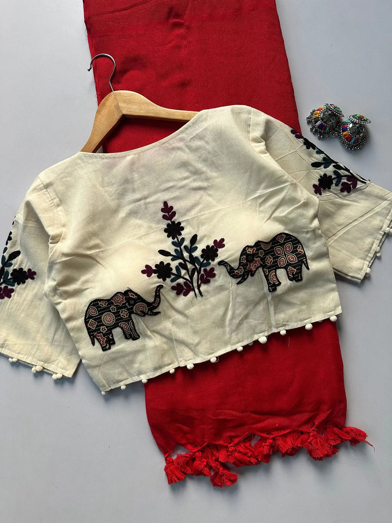 Khadi Vol 5 Cotton Saree with Apllic Blouse Design Collection