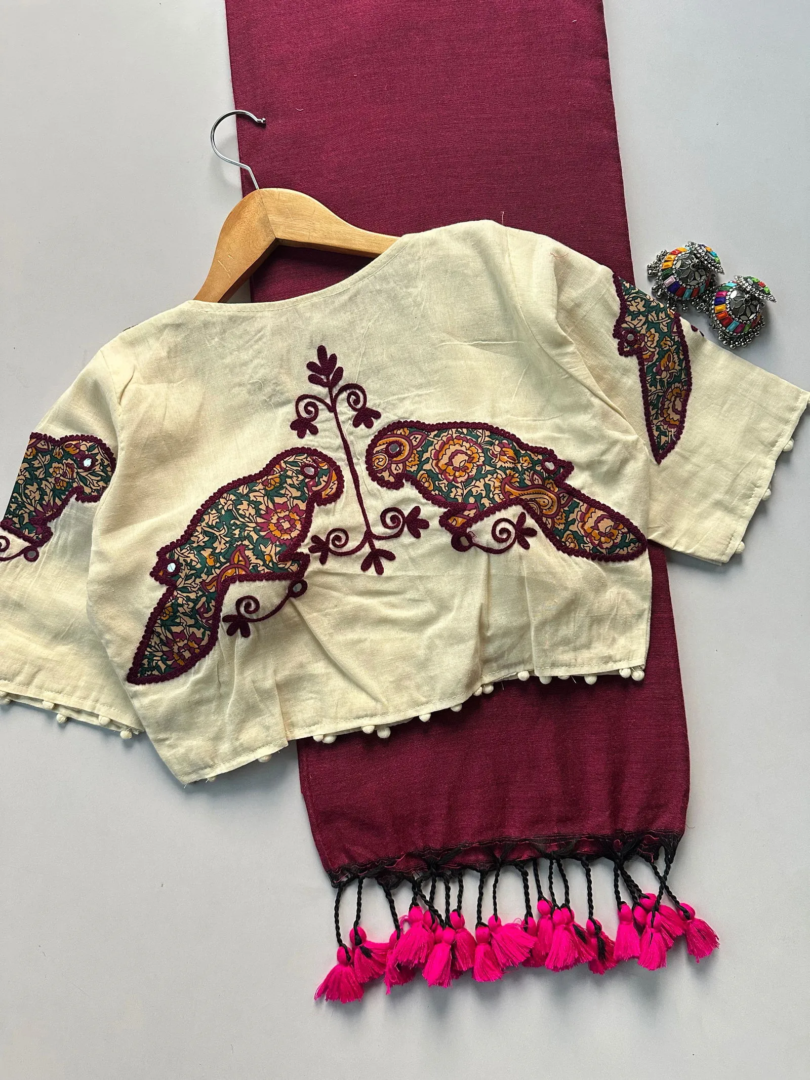 Khadi Vol 5 Cotton Saree with Apllic Blouse Design Collection