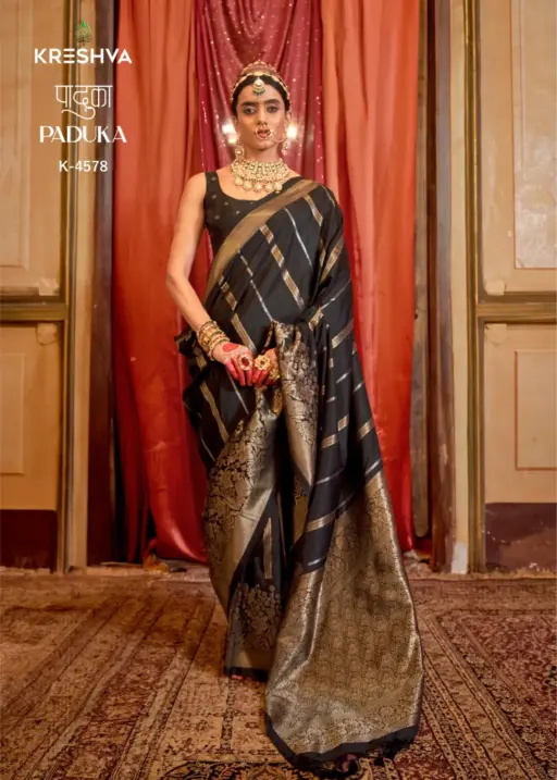 Kresha Paduka Silk with Zari Weaving Fancy Saree Collection