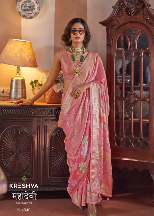 Kreshva Mahadevi Georgette with Work Designer Saree Collection
