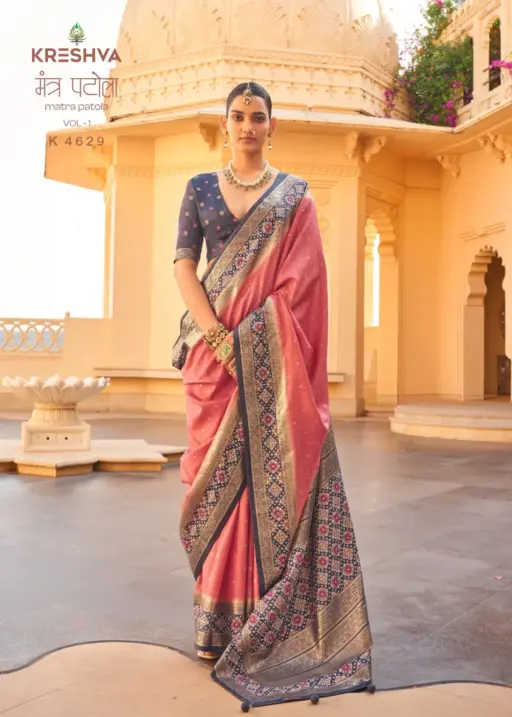 Kreshva Mantra Patola Vol 1 Silk Patola Sambalpuri Pallu Saree Collection