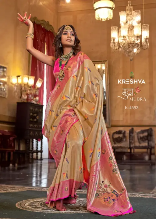 Kreshva Mudra Silk Organza Designer Festival Wear Saree Collection
