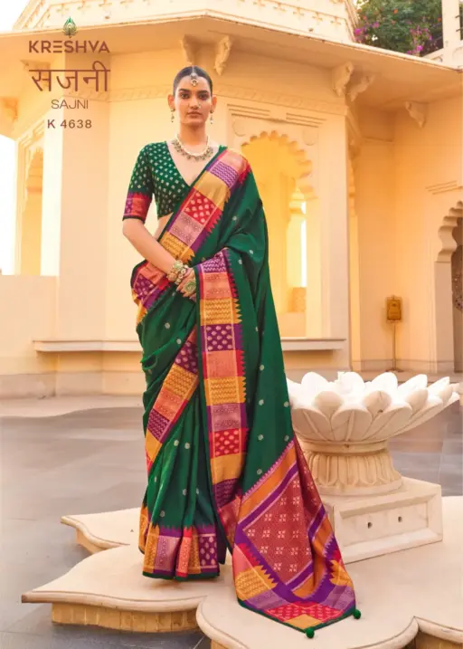 Kreshva Sajni Silk with Printed Traditional Wear Saree Collection