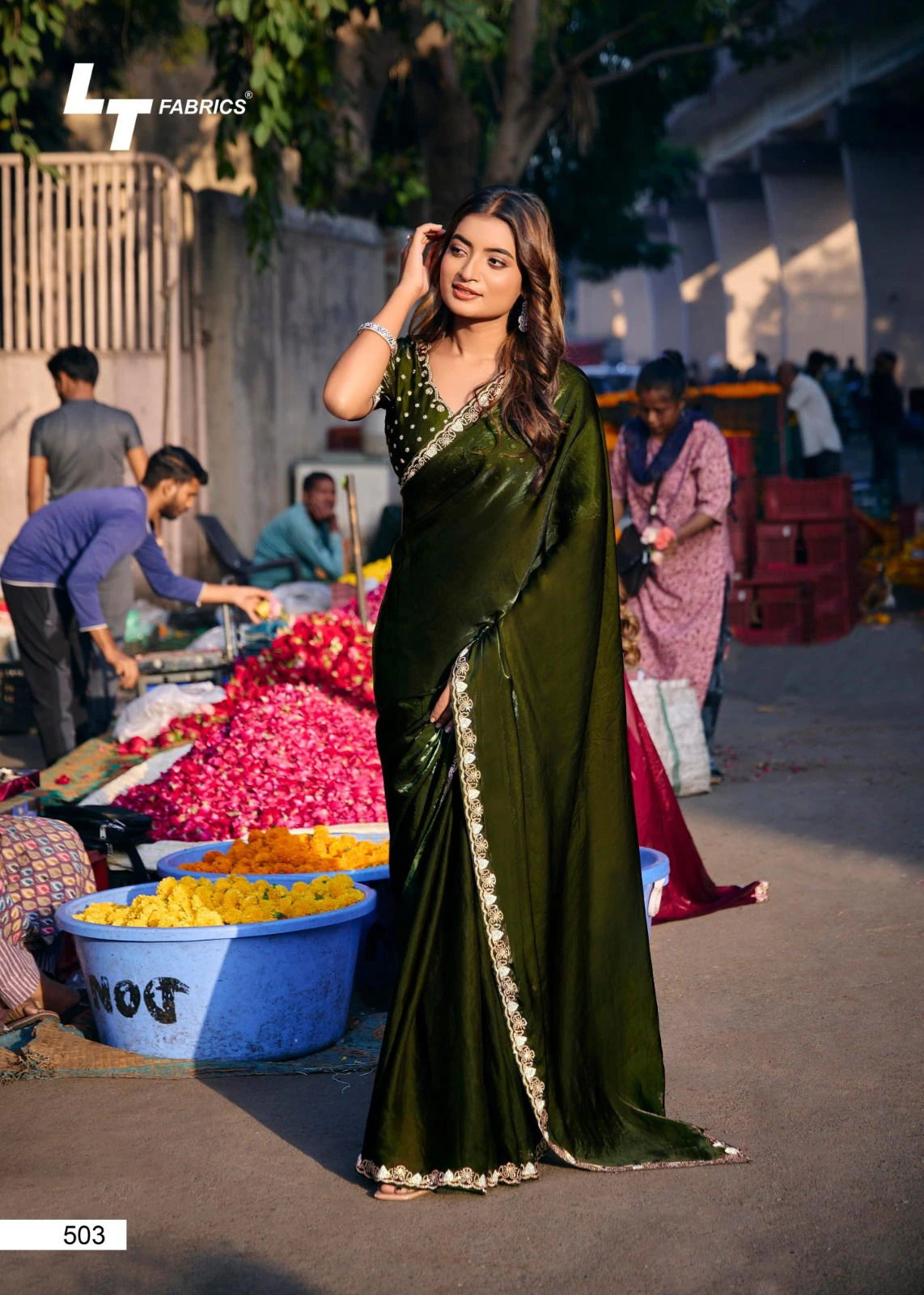 Lt Aurika Vol 5 Malai Silk with Embroidery Work Saree Collection