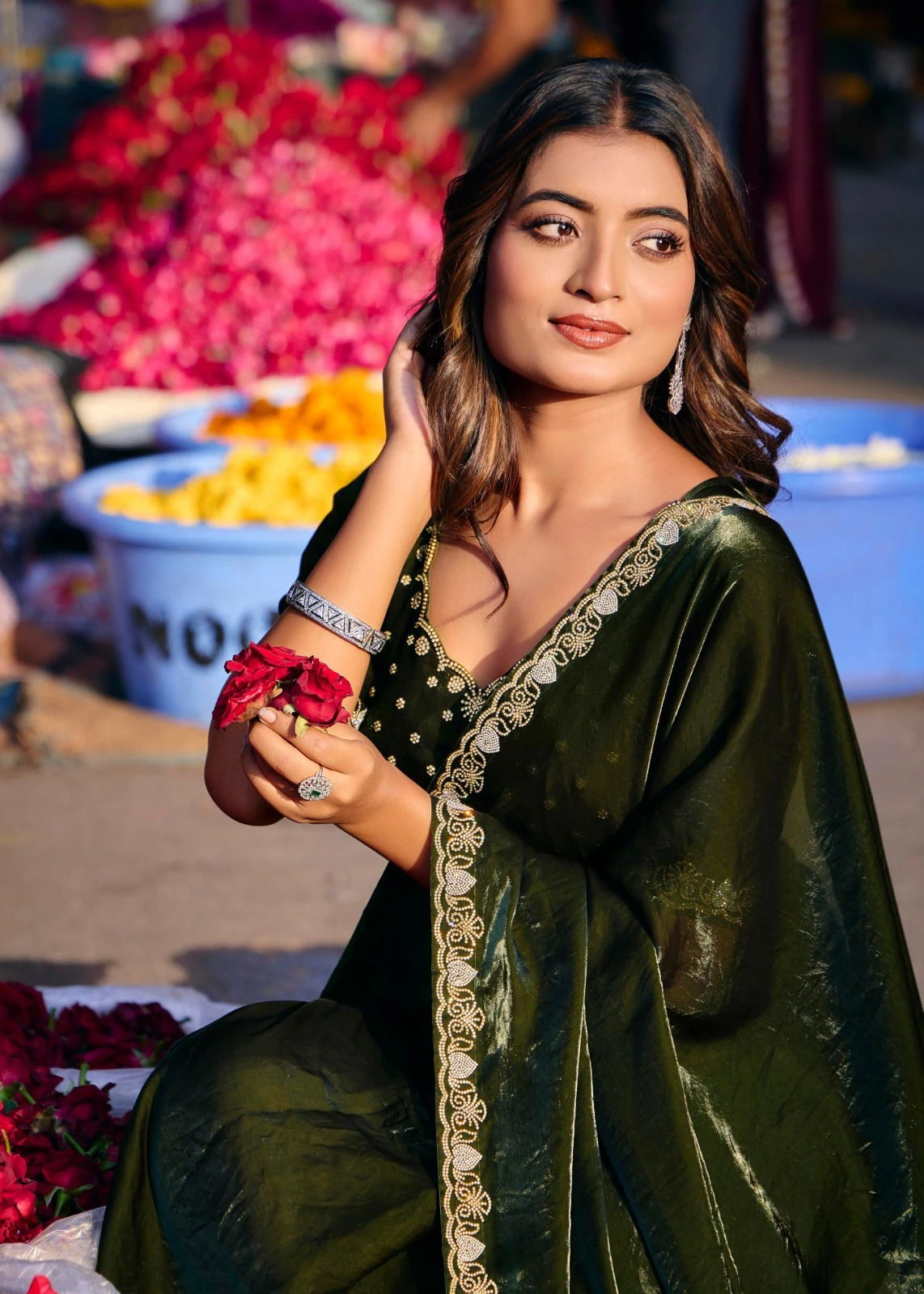 Lt Aurika Vol 5 Malai Silk with Embroidery Work Saree Collection