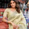 Lt Jimmy Vol 6 Cloud with Fancy Embroidery Work Saree Collection