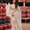 Lt Jimmy Vol 6 Cloud with Fancy Embroidery Work Saree Collection