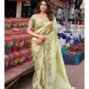 Lt Jimmy Vol 6 Cloud with Fancy Embroidery Work Saree Collection