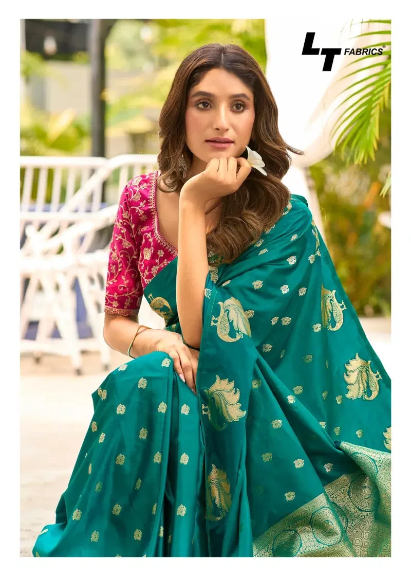 Lt Kontina Satin Silk with Embroidery Work Fancy Saree Collection