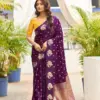 Lt Kontina Satin Silk with Embroidery Work Fancy Saree Collection