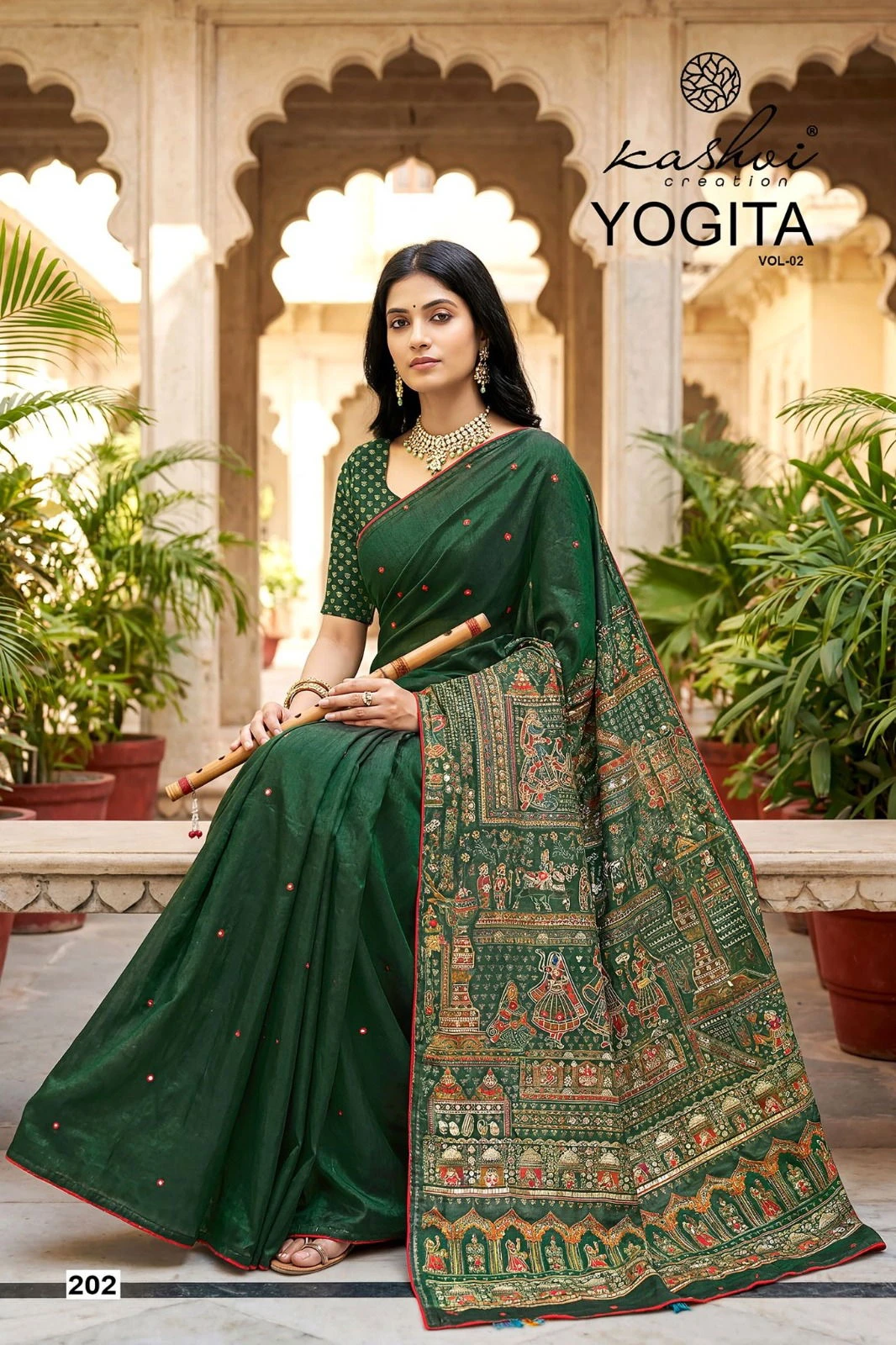 Lt Yogita Vol 2 Fandy Satin with Foil Print Festival Wear Saree Collection