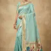 Mb 1101 Organza Silk Woven Butti Motifs Saree Collection