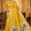 Mb 1101 Organza Silk Woven Butti Motifs Saree Collection