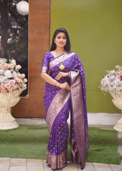 Mb 1132 Banarasi Silk Zari Weaving Saree Collection