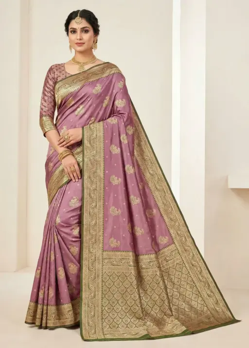 Mb 13 Satin Zari Motifs Festival Wear Saree Collection