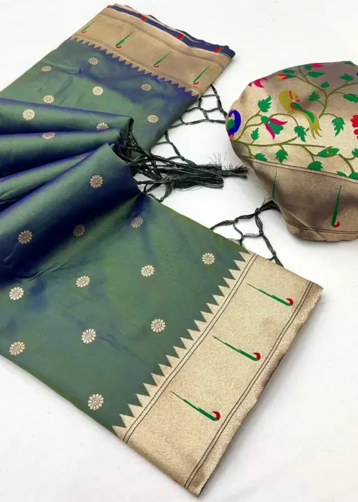 Mb 150 Paithani Silk Woven Work Traditional Saree Collection