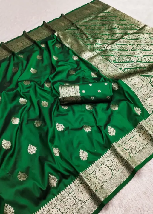 Mb 3284 Soft Banarasi Silk Golden Zari Weaving Saree Collection