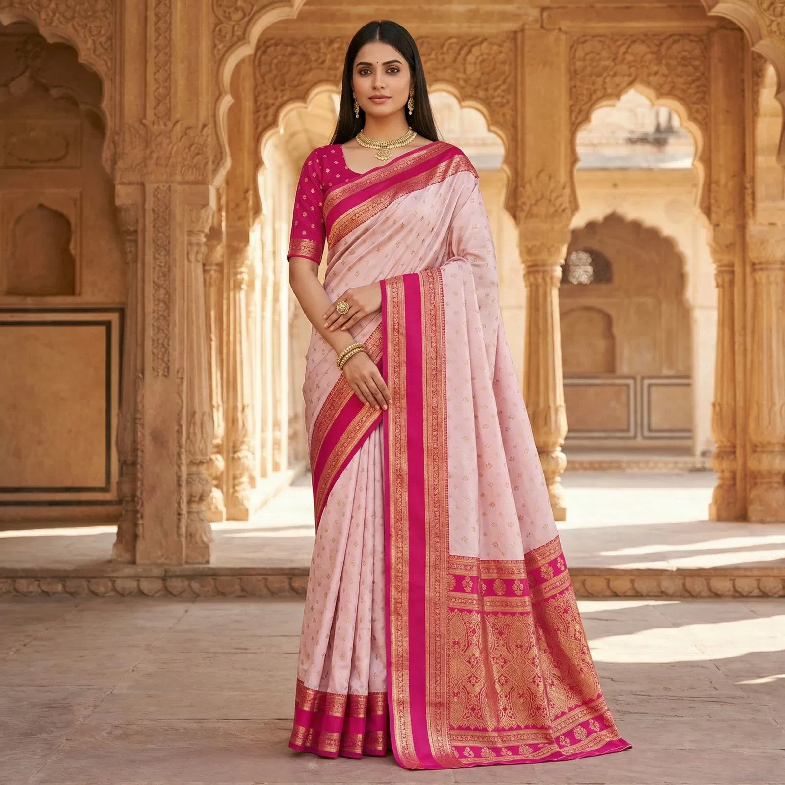 Mb 3326 Banarasi Silk Zari Weaving Traditional Saree Collection