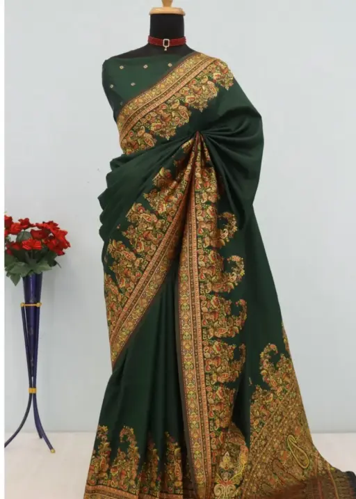 Mb 46 Pashmina Silk Woven Motifs Saree Collection