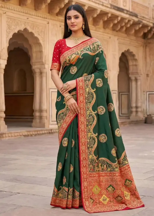 Mb 50 Pasmina Paithani Silk Paisley Work Saree Collection