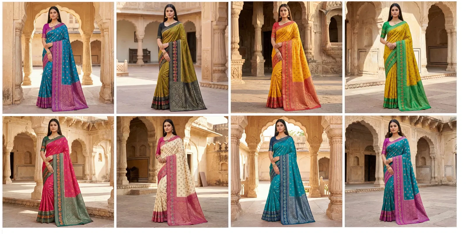 Mb 6134 Silk Blend Pochampalli Ikkat Saree Collection